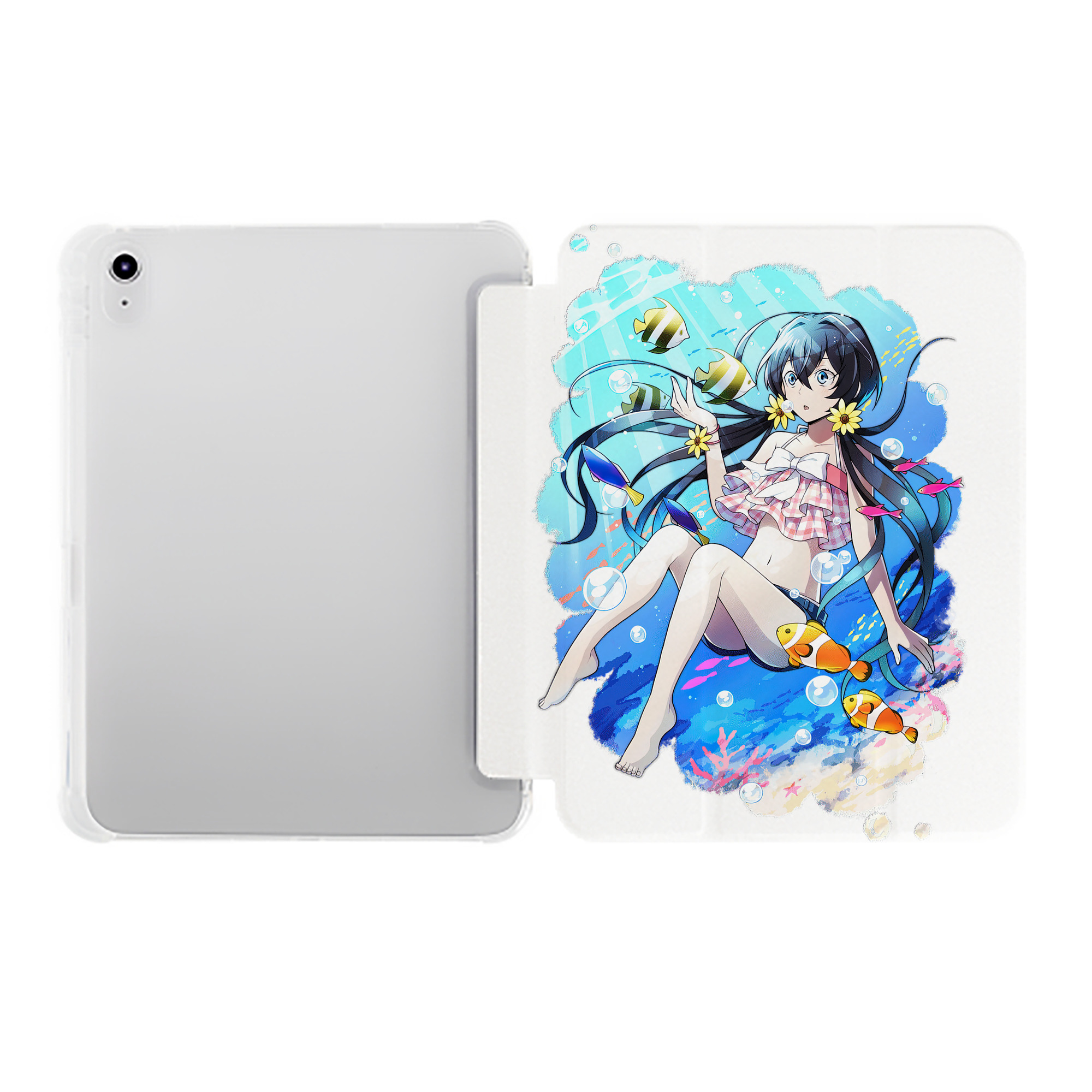 （画像用） 文豪ストレイドッグス Bungo Stray Dogs IPad ケース ペン収納付き 三つ折りスタンド PUレザー×シリコン 対応機種9.5/10.5/10.9インチ